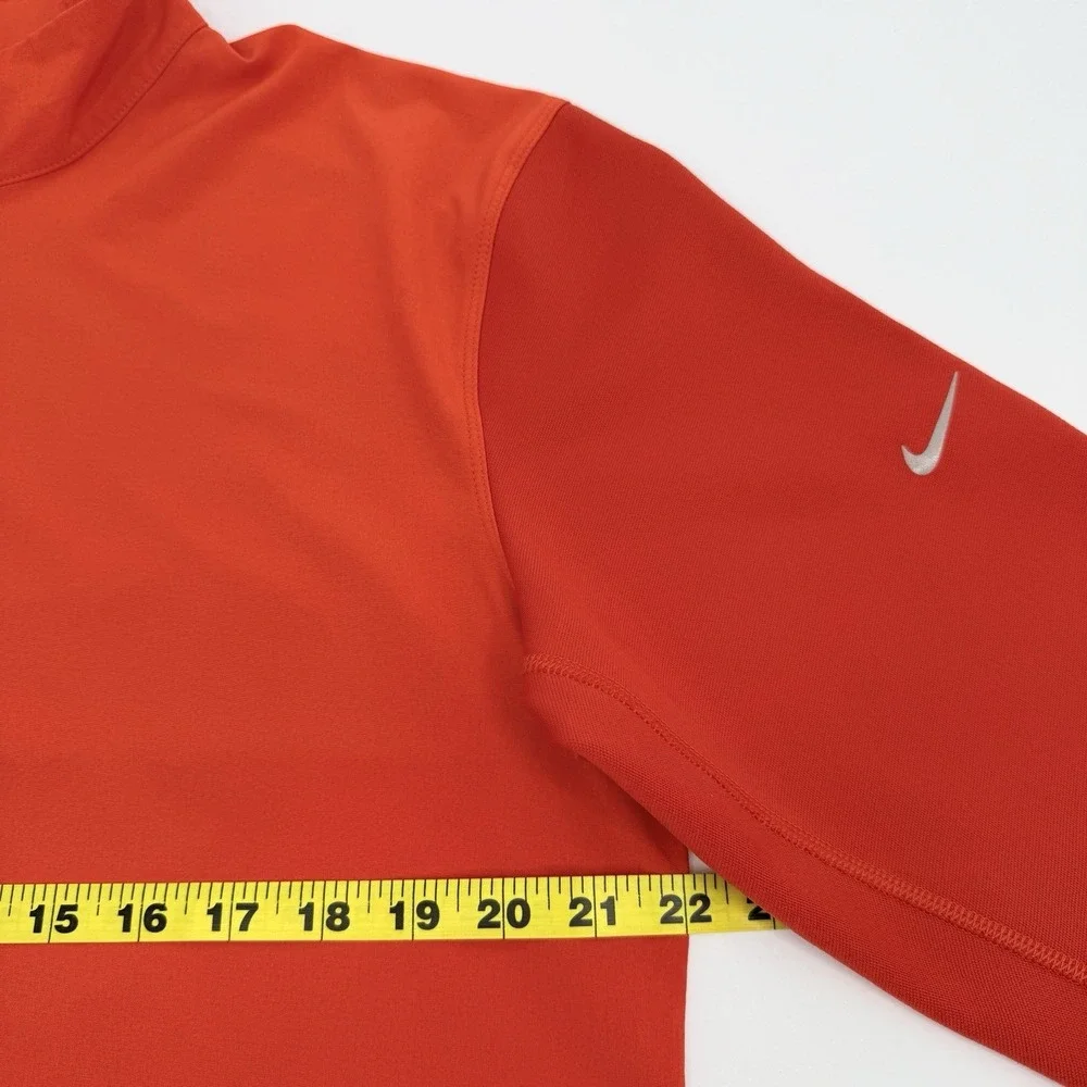Nike Golf‎ 1/4 Zip Pullover Men M Orange Dri Fit Tour Performance